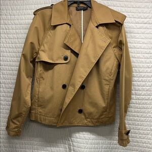 Vineyard Vines Crop Brown Trench Coat